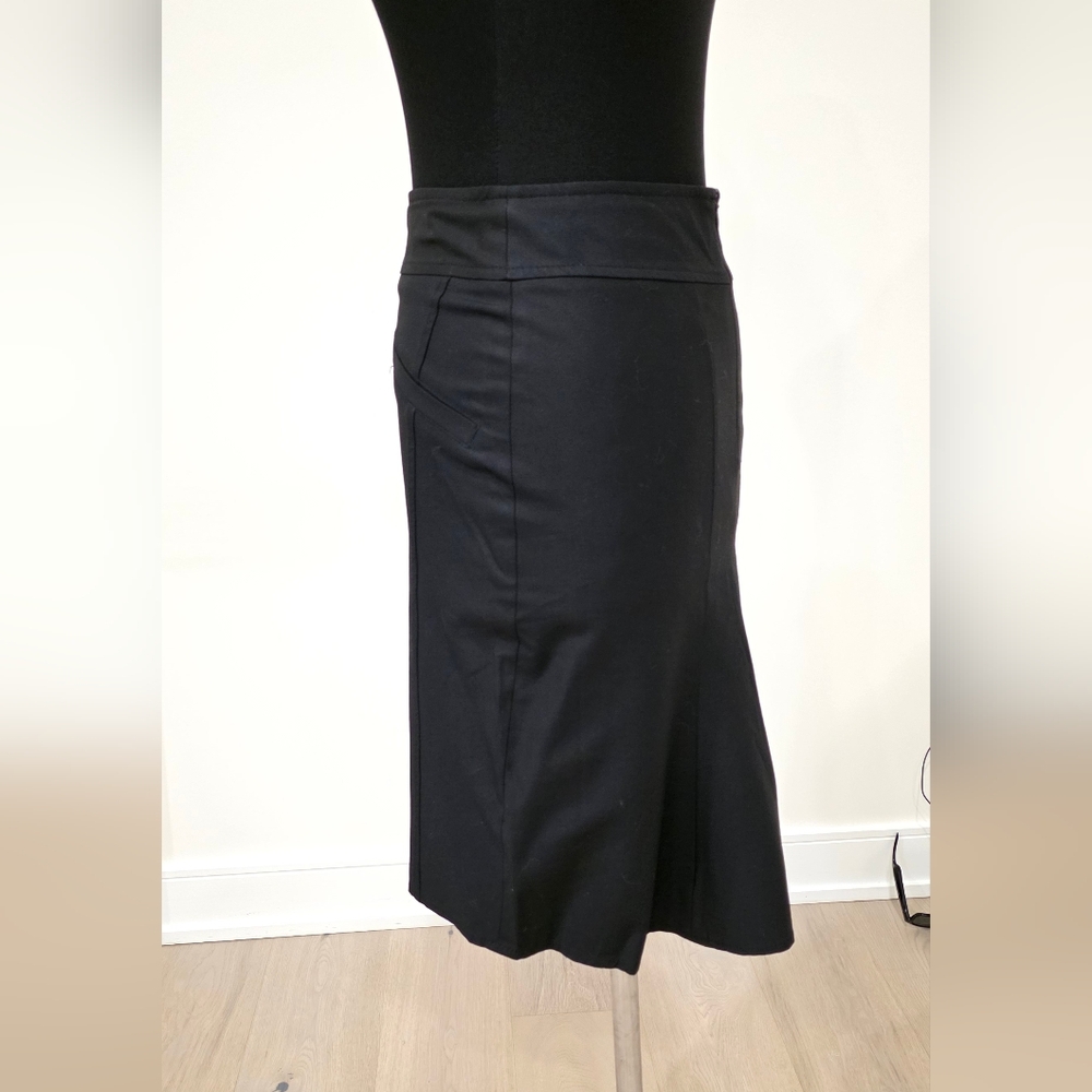 Butik Day1 Elegant Black Knee-Length Pencil Skirt & Belted Jacket Suit Coord US4 - Picture 6 of 16